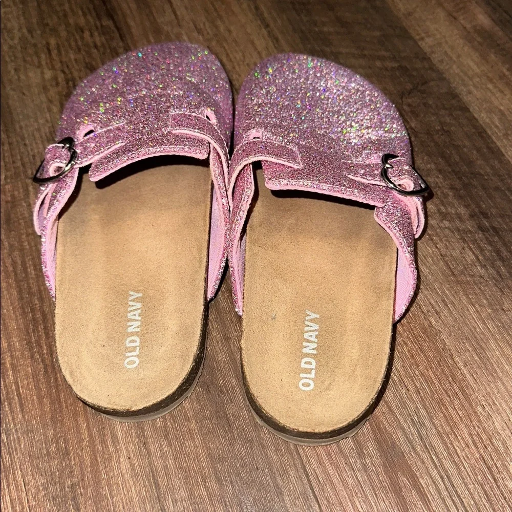 Girls Old Navy Glitter Sparkly‎ Clogs Size 13
